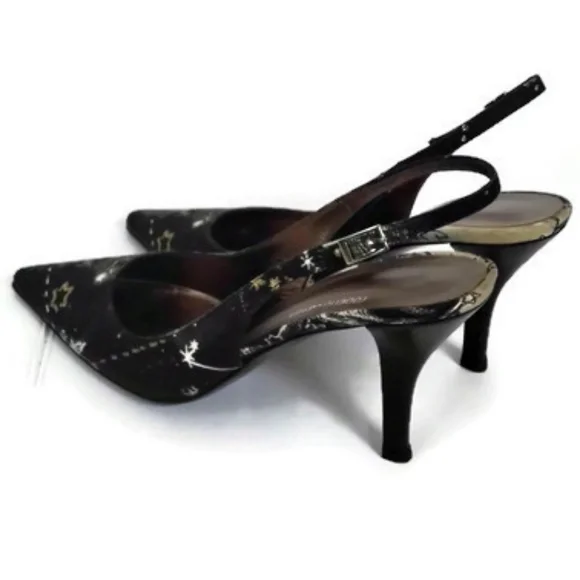 Roberto Cavalli Black and Gold Heels - Picture 5 of 9